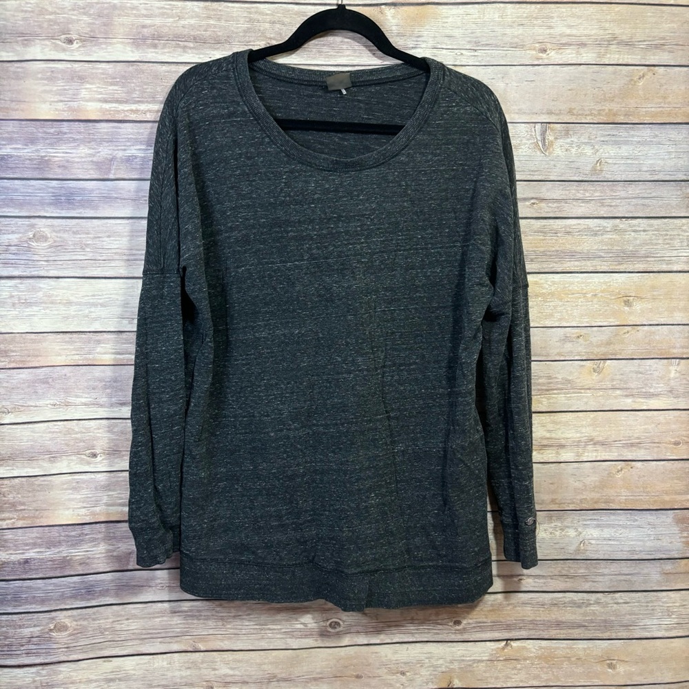 Calia Effortless Side Zip Lightweight Sweatshirt Charcoal Size Large